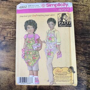 Simplicity Aprons Vintage Uncut Pattern Sz S/L S/XL #4802